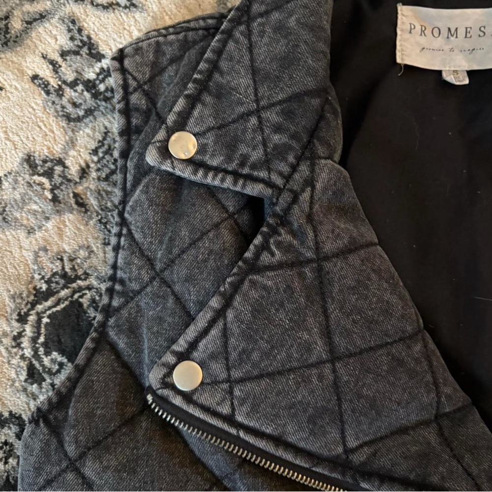 Promesa Women's Black Quilted Leather Jacket